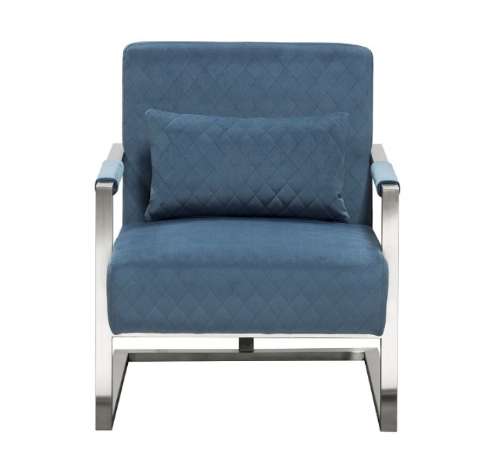 Diamond Sofa Studio Accent Chair in Diamond Tufted Royal Blue Velvet