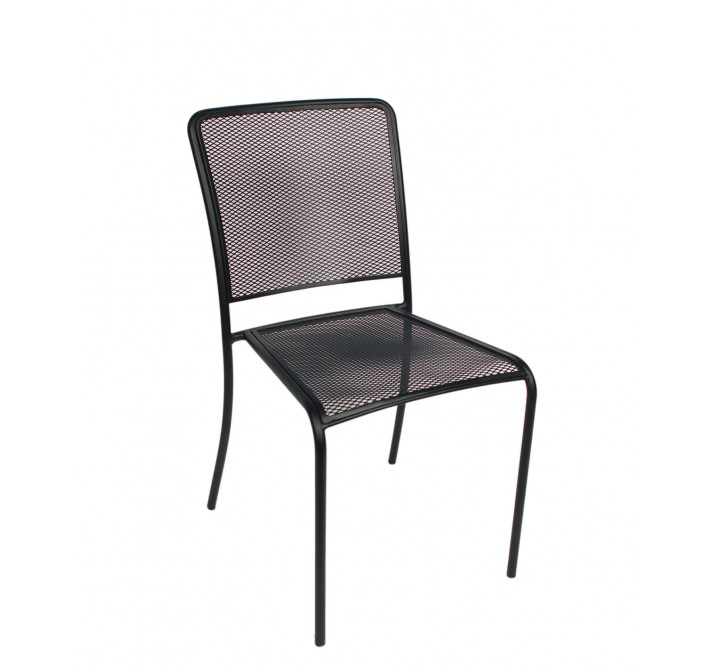 Chesapeake Side Chair Micro Mesh Seat & Back - Powder Coated Steel - Black