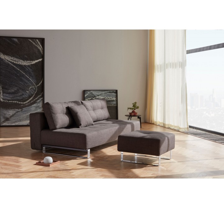 Supremax D.E.L. With Begum Dark Brown Fabric and Chrome Legs - Lifestyle