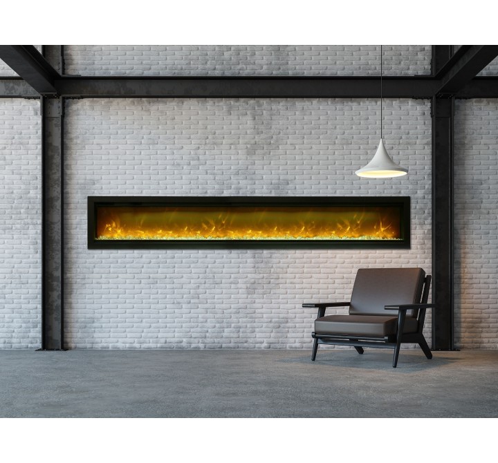 100" Basic Clean-face Electric Built-in With Glass With Black Steel Surround - Lifestyle