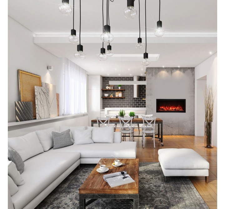 42" Extra Tall Clean Face Electric Built-in With Black Steel Surround