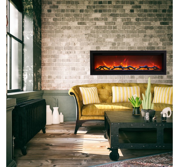 Amantii 50" Basic Clean-face Electric Built-in With Glass With Black Steel Surround - Lifestyle