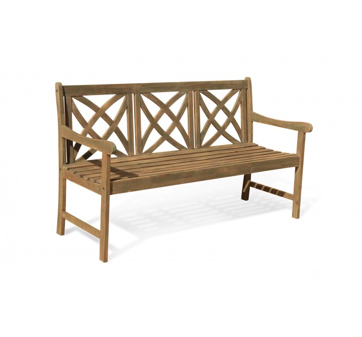  Renaissance Eco-friendly 5-foot Outdoor Hand-scraped Hardwood Garden Bench - Angled