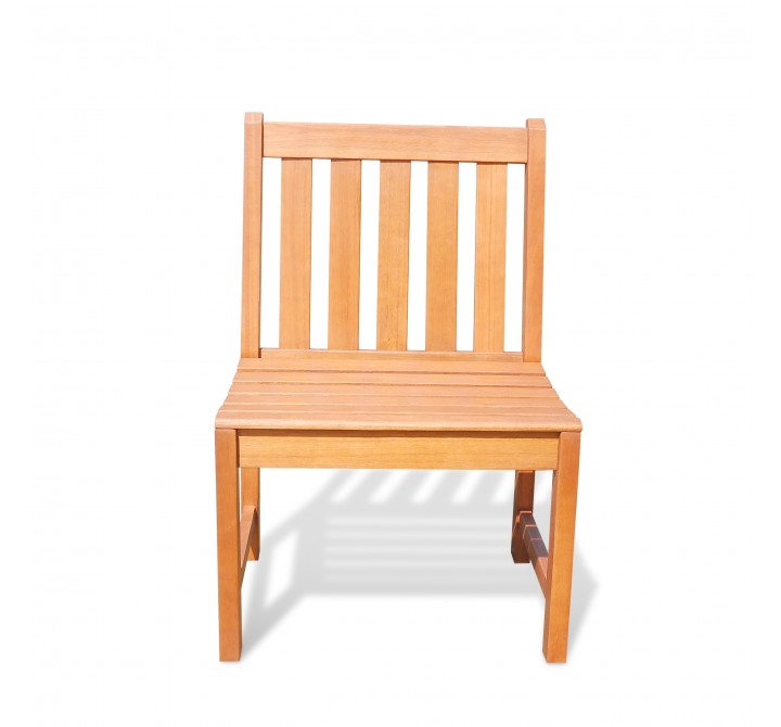 Malibu Eco-friendly Outdoor Hardwood Garden Armless Chair