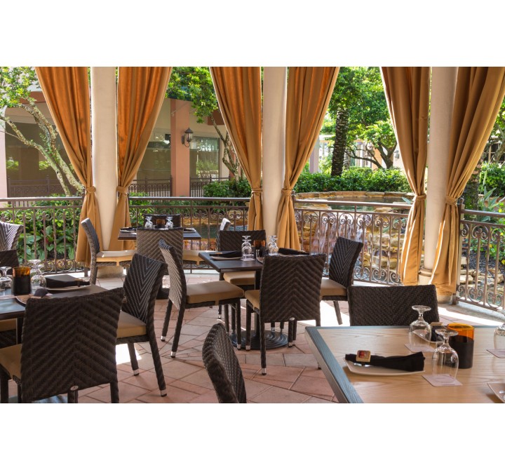 Miami Dining Side Chair - Espresso Wicker - Lifestyle