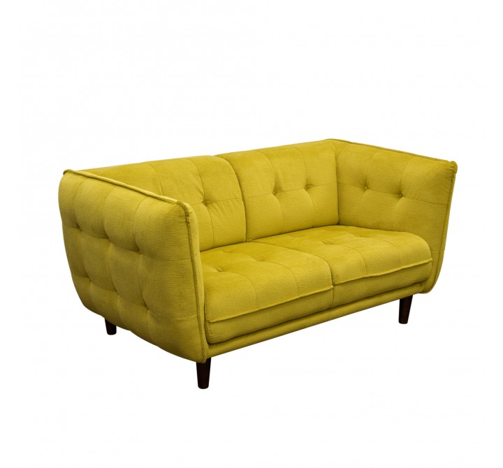 Diamond Sofa Venice Button Tuft Fabric Sofa - YELLOW/GOLD
