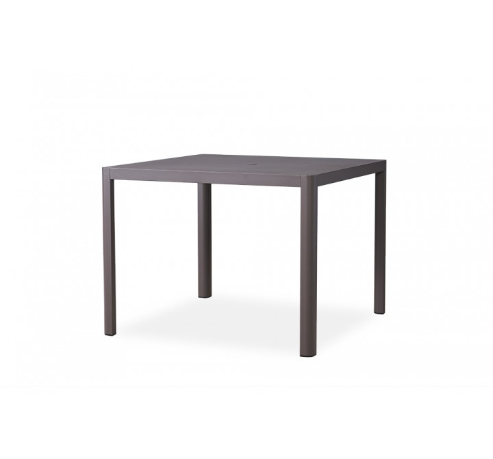 Verona 39"5" Square Umbrella Dining Table - Angled