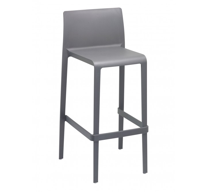 Injected Molded Polypropylene And Fiber Glass Barstool - VOLT-B - Grey