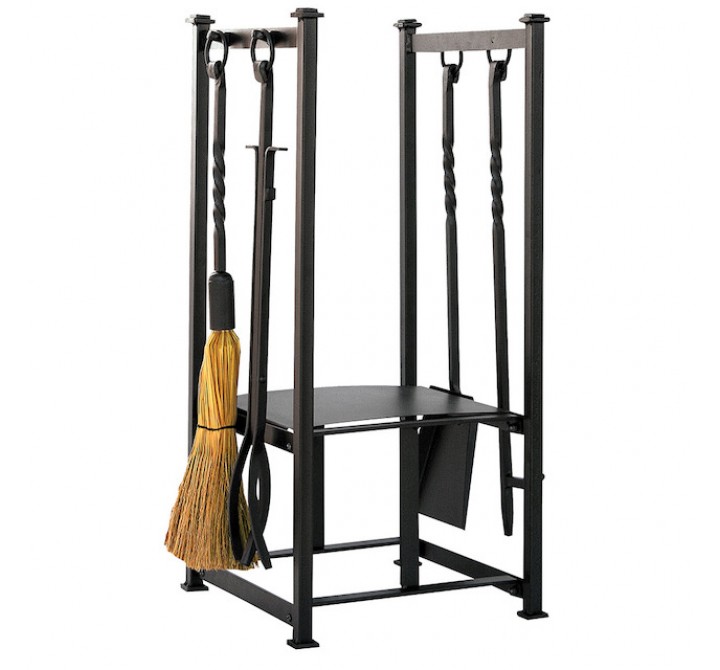 Mr. Bar-B-Q UniFlame® Olde World Iron Log Holder with Tools