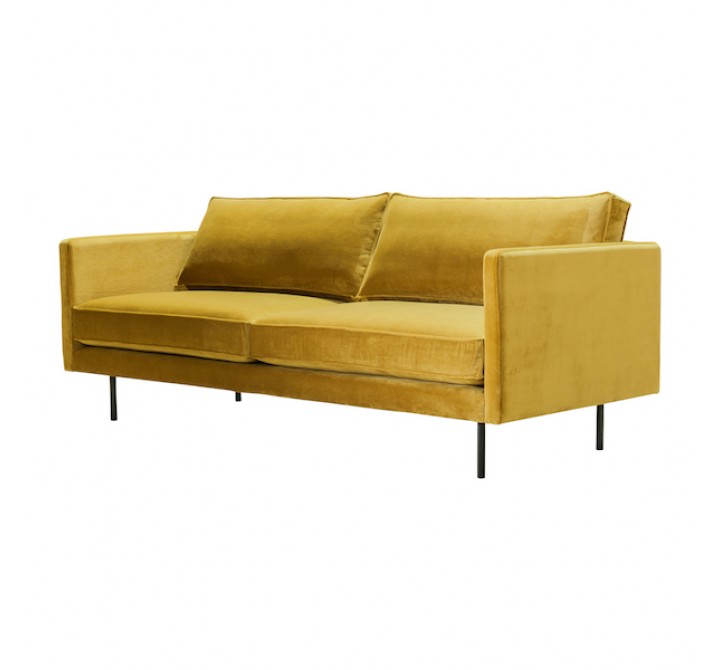 Moe's Home Collection Raphael Sofa - Perspective - Mustard