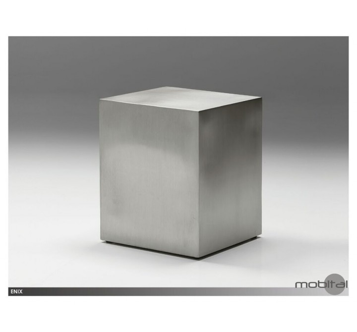 Enix 20" Square End Table Polished Stainless Steel