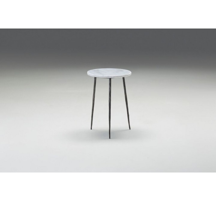 Mobital Kaii 13"/16"/18" End Table Volakas Marble with Black Iron Legs