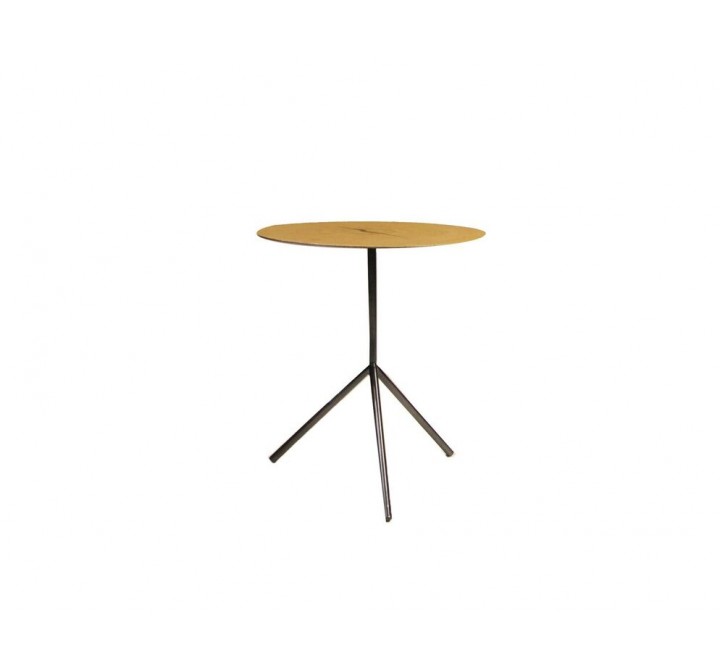 Oakley End Table Oak Veneer with Black Iron Legs