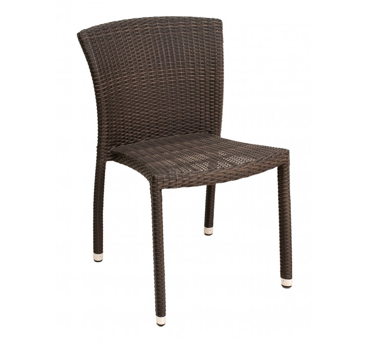 Hand Woven PE Synthetic Wicker Over Aluminum Side Chair - WIC-10
