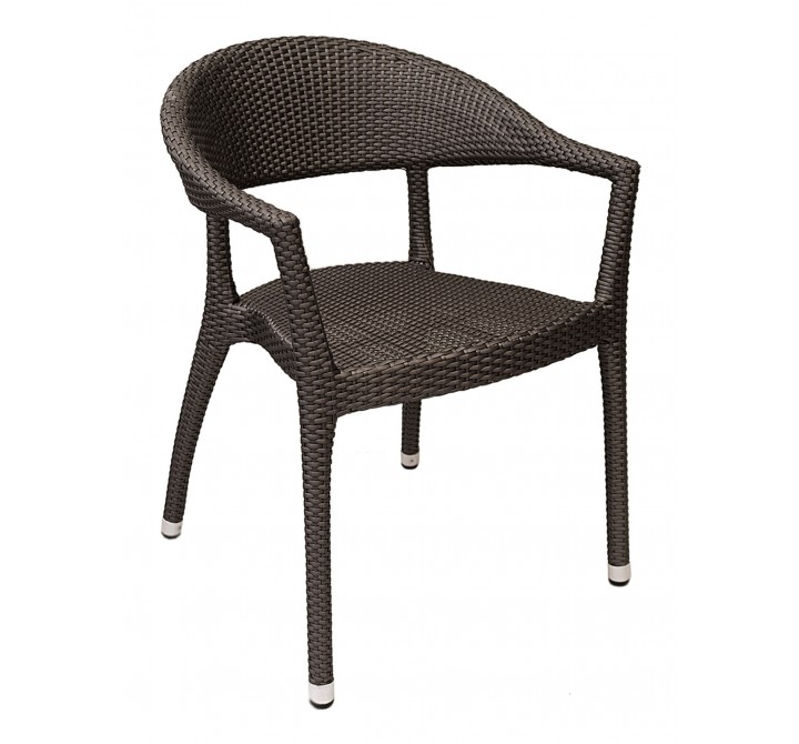 Hand Woven PE Synthetic Wicker Arm Chair - WIC-11