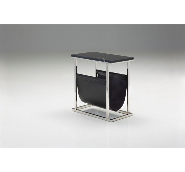 Cor Magazine Rack Black Marble Black Leather Magazine Sling