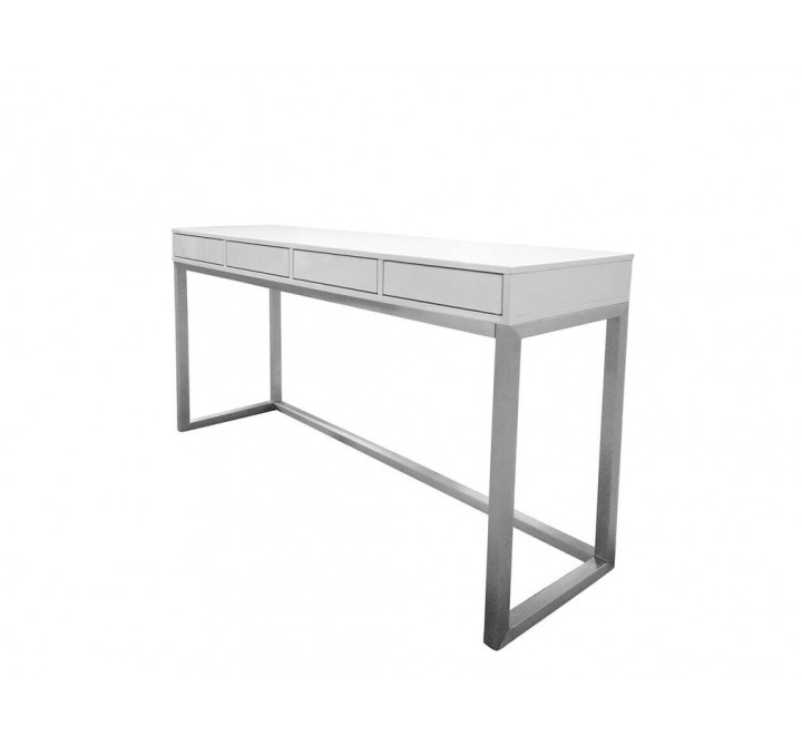 Palco Sofa Table High Gloss White - Angled