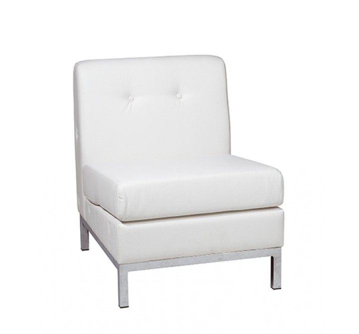 Wall Street Armless Chair - White
