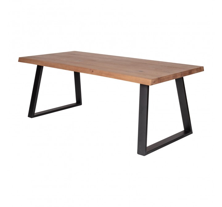Mila Live Edge Rectangular Dining Table - Angled