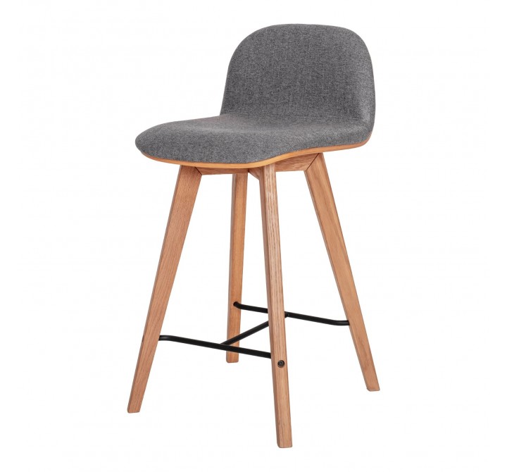Napoli Counter Stool Grey - Angled