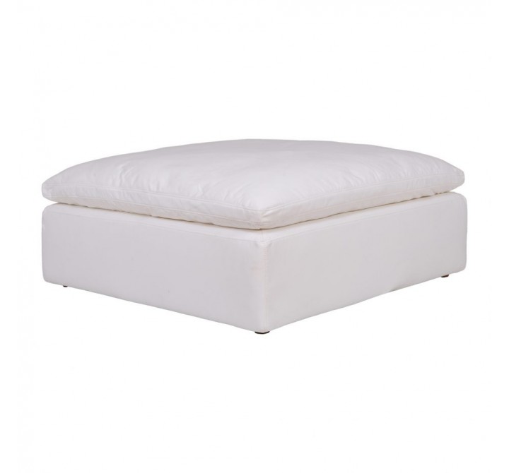 Moe's Home Collection Clay Ottoman - Cream White