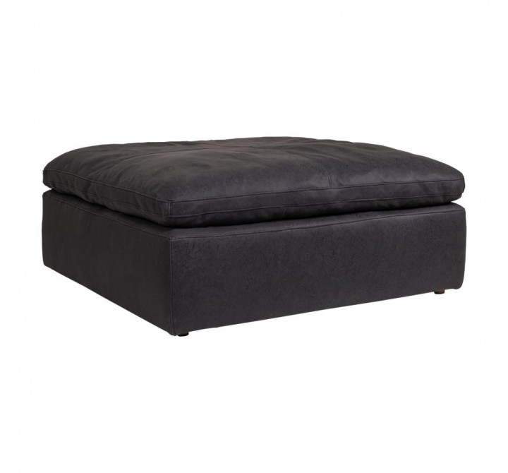 Moe's Home Collection Nubuck Leather Clay Ottoman