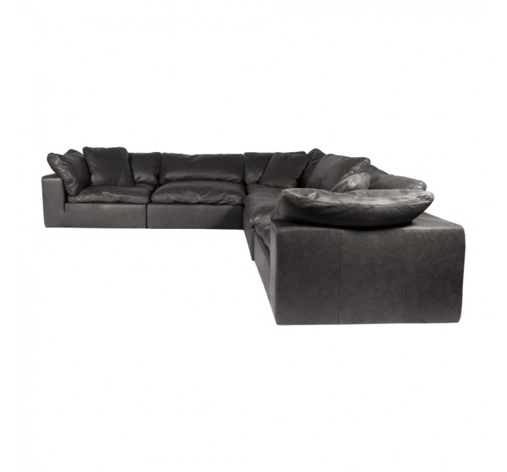Moe's Home Collection Clay Classic L Modular Sectional Sofa Nubuck Leather