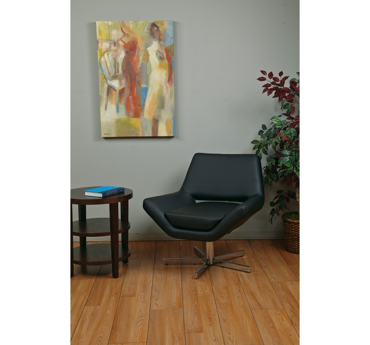 Yield 31" Modern Lounge Chair - Black