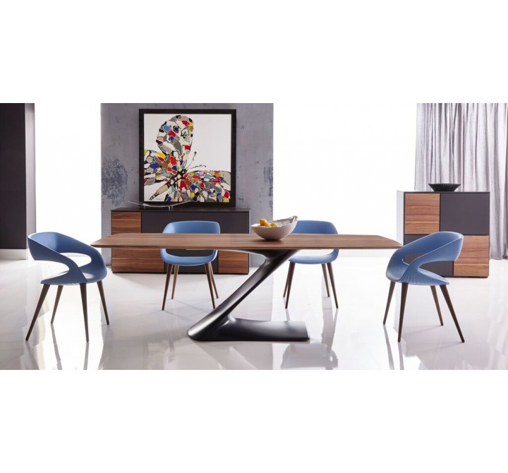 Zeta Dining Table 79" With Anthracite Base