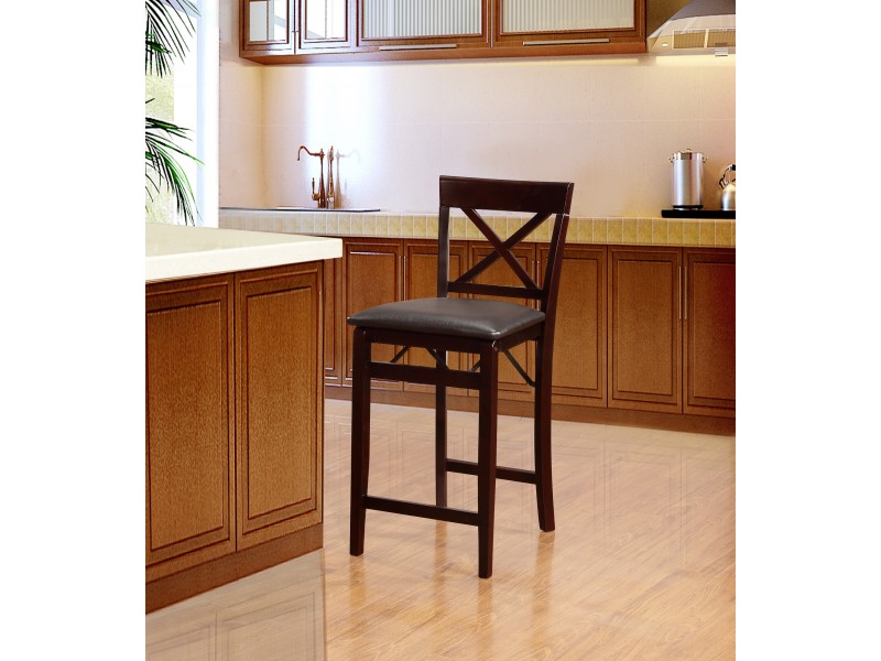 Linon Home Decor Triena X Back Folding Counter Stool