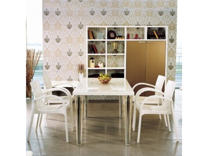 Compamia Dejavu Polycarbonate Arm Chair - Set of 4
