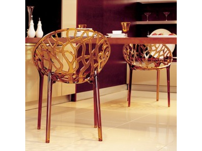 Crystal Polycarbonate Modern Dining Chair