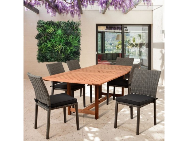 Amazonia Damian 6 Piece Rectangular Patio Dining Set