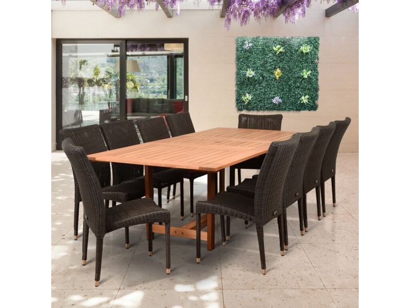 Amazonia Catania 11 Piece Rectangular Patio Dining Set - Lifestyle