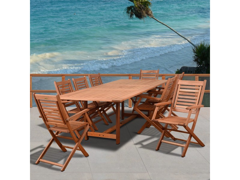 Amazonia Brandon 9 Piece Rectangular Patio Dining Set