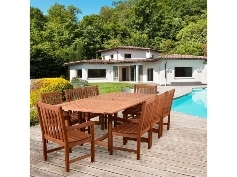 Amazonia Bristol 9 Piece Rectangular Patio Dining Set
