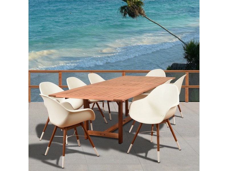 Amazonia Charlotte 9 Piece Rectangular Patio Dining Set
