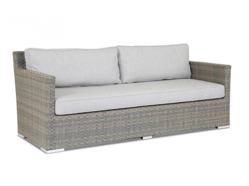 Majorca Sofa with Cushions in Cast Silve