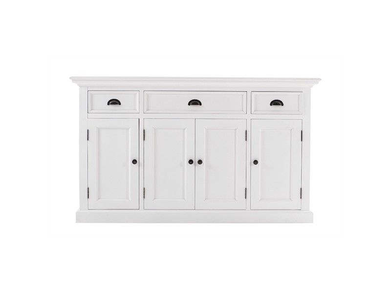 NovaSolo Halifax Mahogany Wood Buffet with 4 Doors 3 Drawers