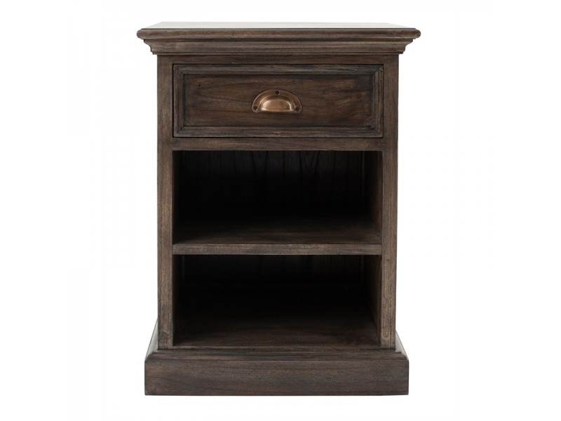 NovaSolo Halifax Mindi Bedside Table with Shelves