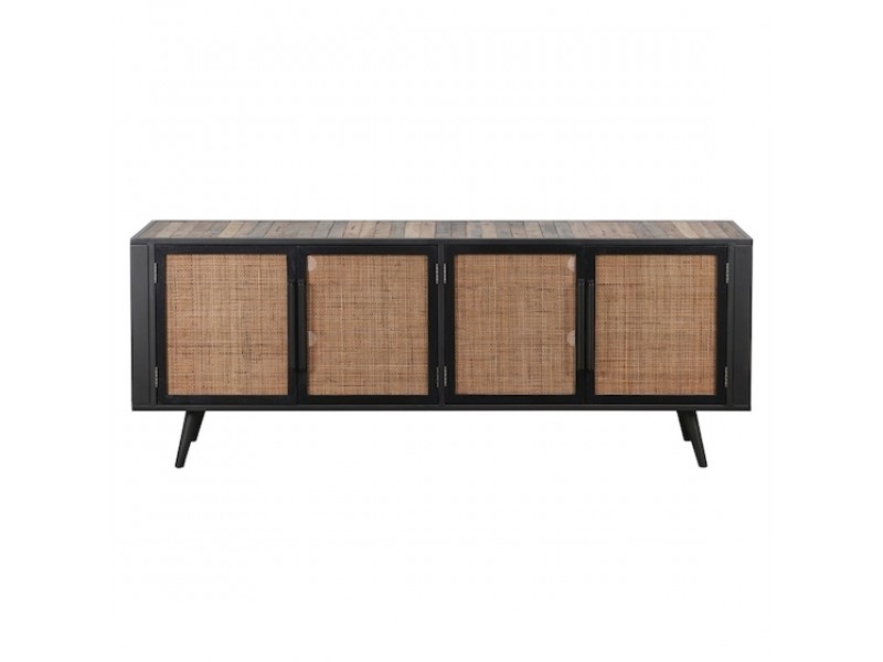 Nova Solo Nordic Rattan TV Dresser - 4 Doors