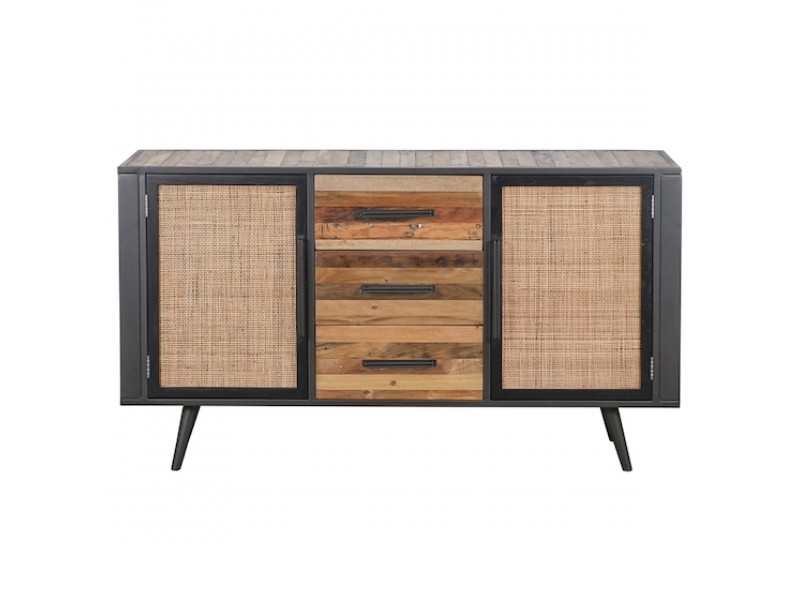 NovaSolo Nordic Rattan Buffet - 2 Doors 3 Drawers