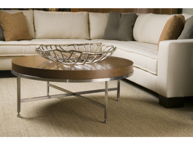 Allan Copley Designs Galleria Round Cocktail Table - Latte on Birch Top