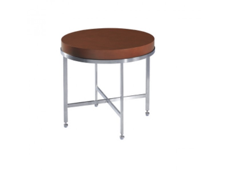 Allan Copley Designs Galleria Round End Table - Latte on Birch Top