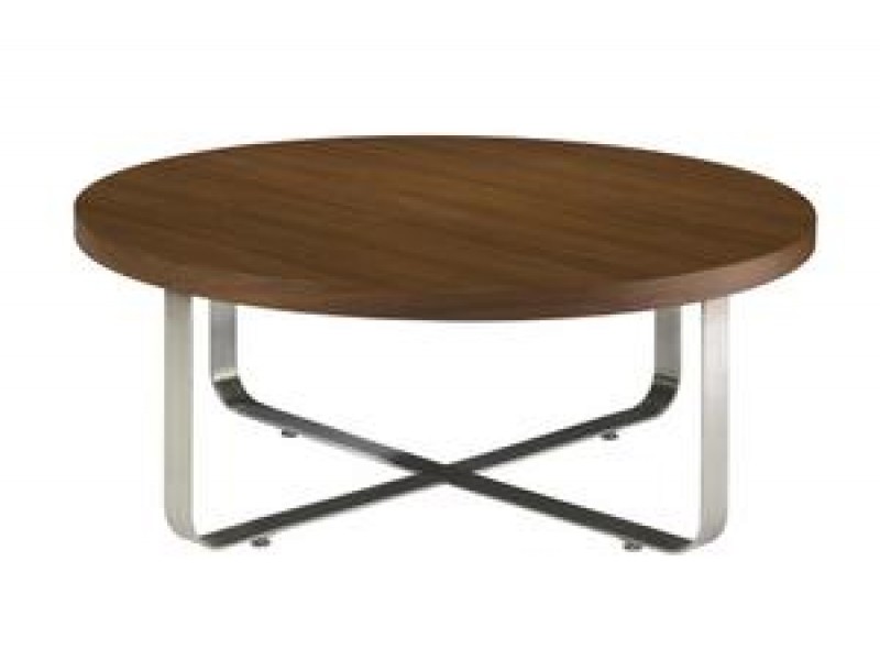 Allan Copley Designs Artesia Round Cocktail Table with Walnut Stain Top