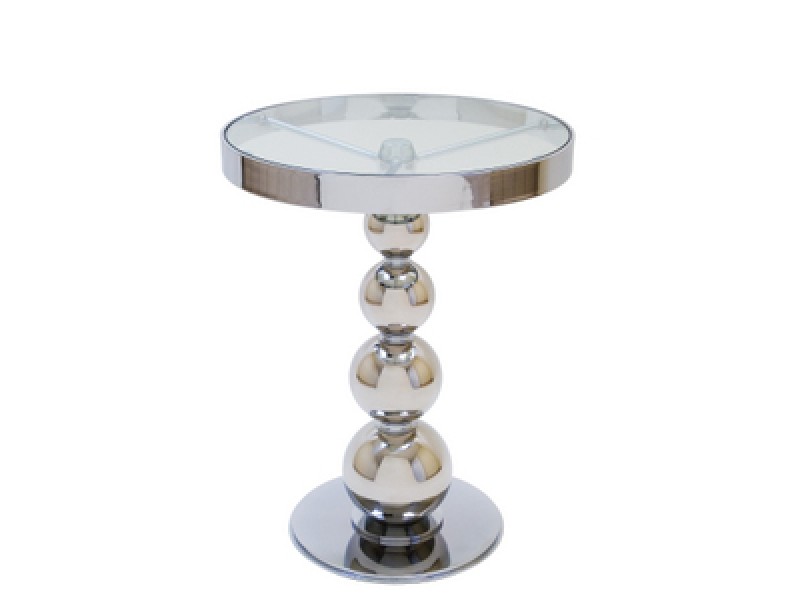 Allan Copley Designs San Juan Round Glass Top Side Table