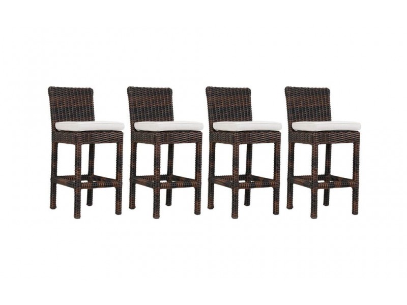 Montecito Wicker Barstool With Cushions