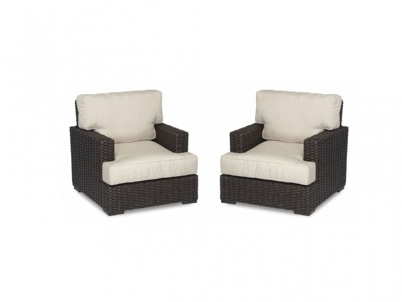 Cardiff Wicker Club Chair With Cushions - Set of 2