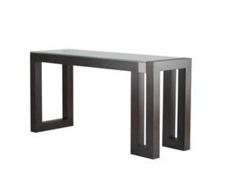 Allan Copley Designs Calligraphy Rectangle Glass Top Console Table