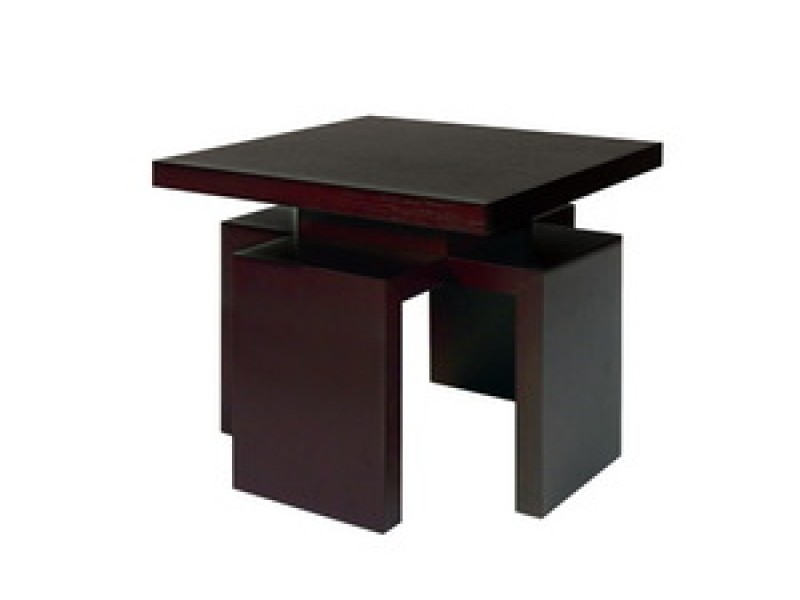 Allan Copley Designs Sebring Square End Table in Mocha on Oak Finish